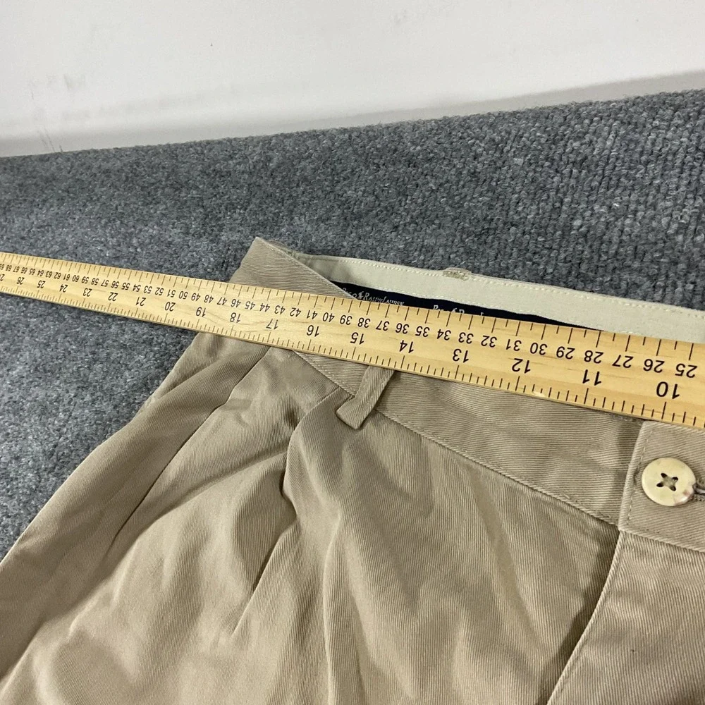 Vintage Polo Ralph Lauren Pleated Chino Pants Mens 40x30 Khaki Classic Fit VTG